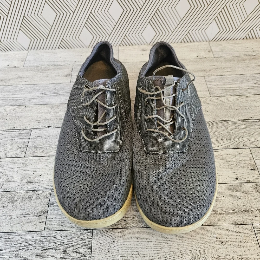 Olukai Nohea Moku Mens Size 12 Charcoal/Clay Textile Slip On Boat Shoes